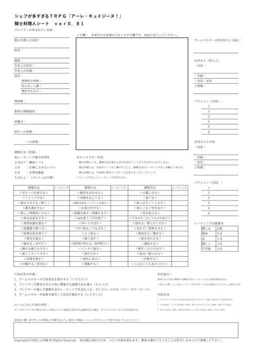 シェフが多すぎるTRPG アーレ・キュイジーヌ！